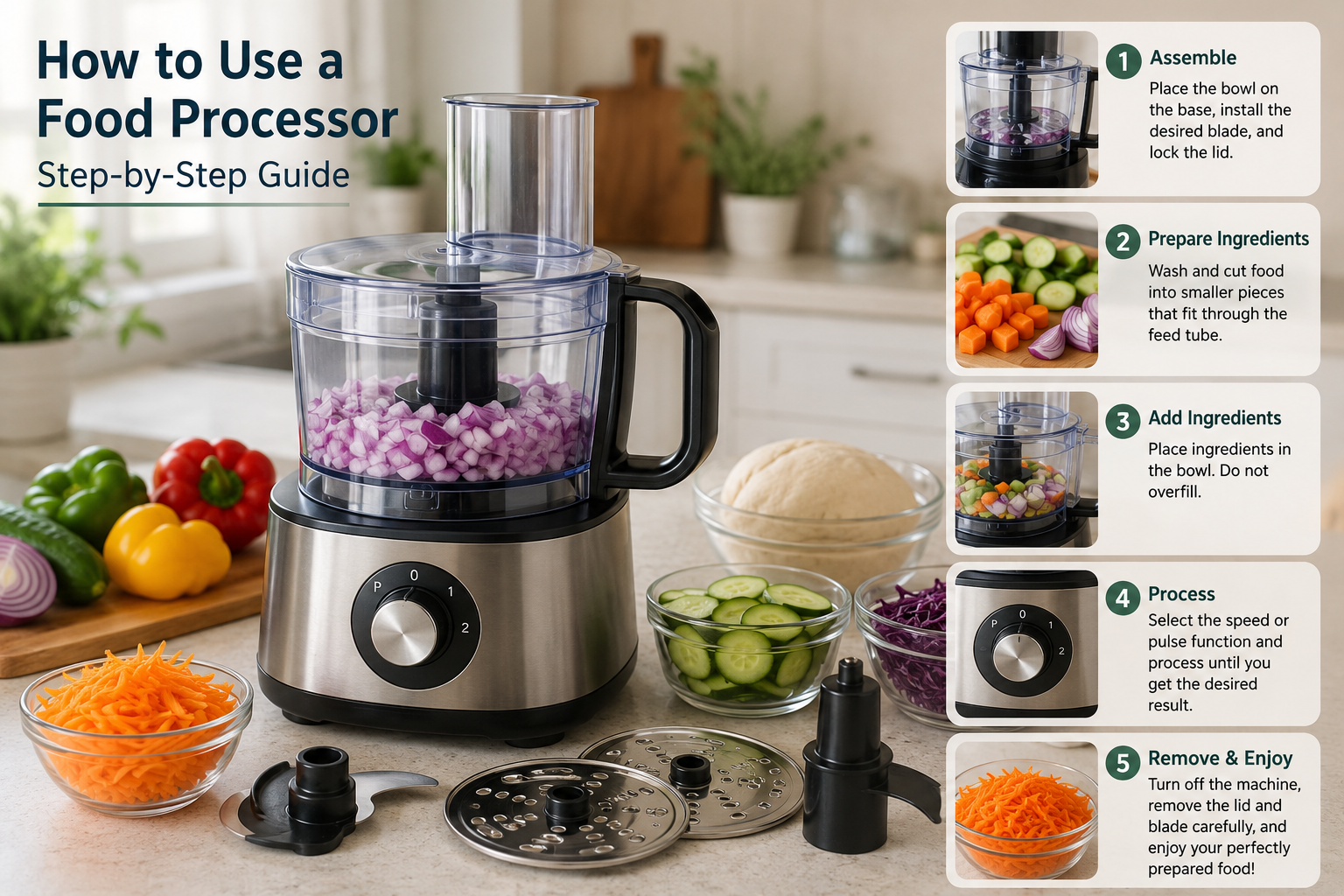 How to Use a Food Processor: A Complete Beginner’s Step-by-Step Guide