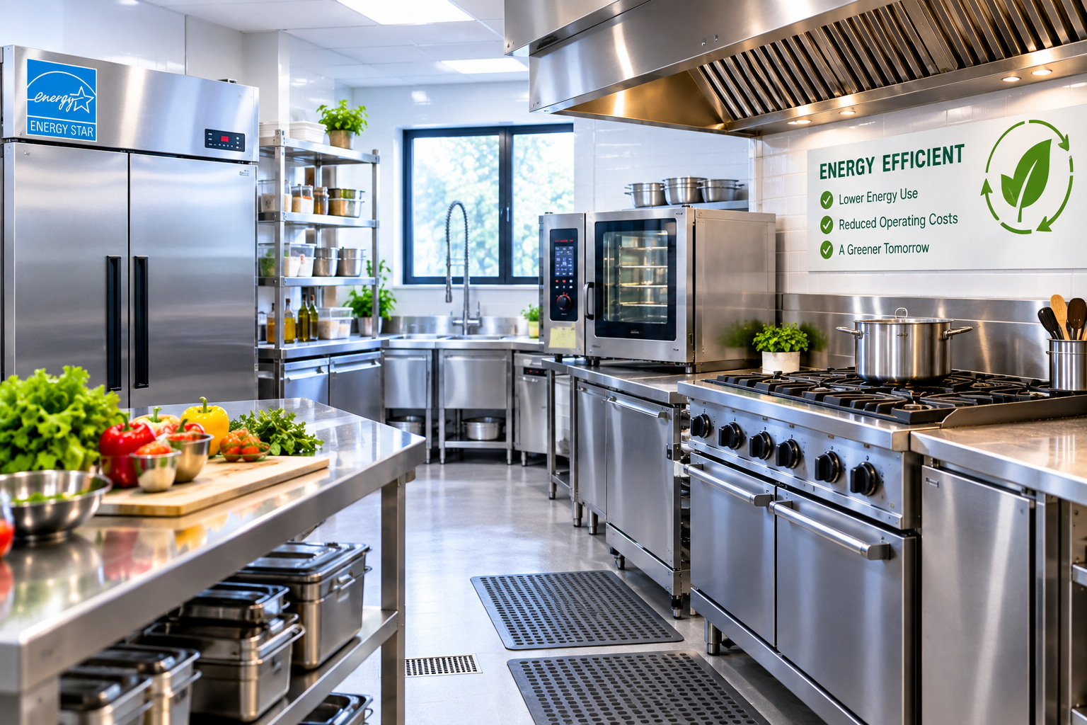 Energy efficient commercial kitchen equipment