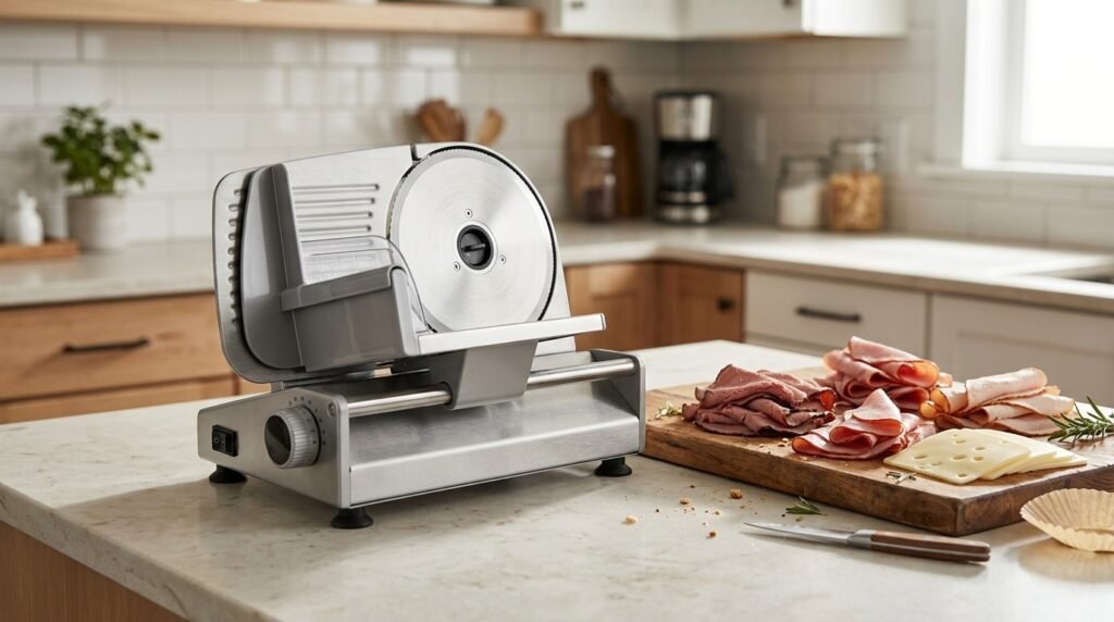 “best meat slicer for home use on kitchen counter”